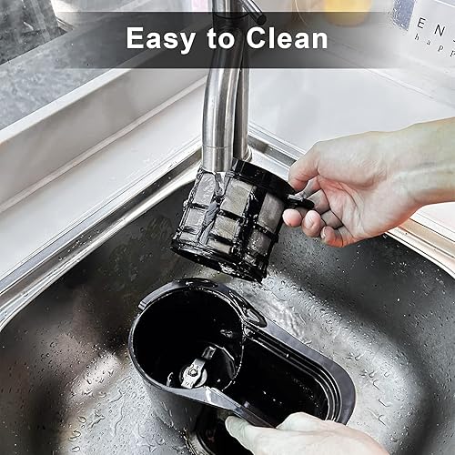 Miniatura 7 de BEGUKO Cafetera con molinillo integrado de 10 tazas para moler y preparar cafetera con depósito de agua renovable, máquinas de café automáticas con