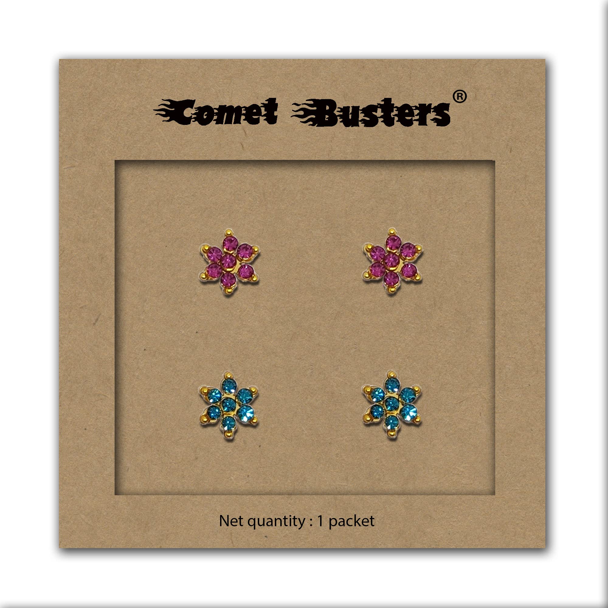 Comet Busters Non Piercing Floral Ear Stickers Self Adhesive Earstuds Stick Ons (ES016) (B0BR5C7ZYC) Amazon Price History, Amazon Price Tracker