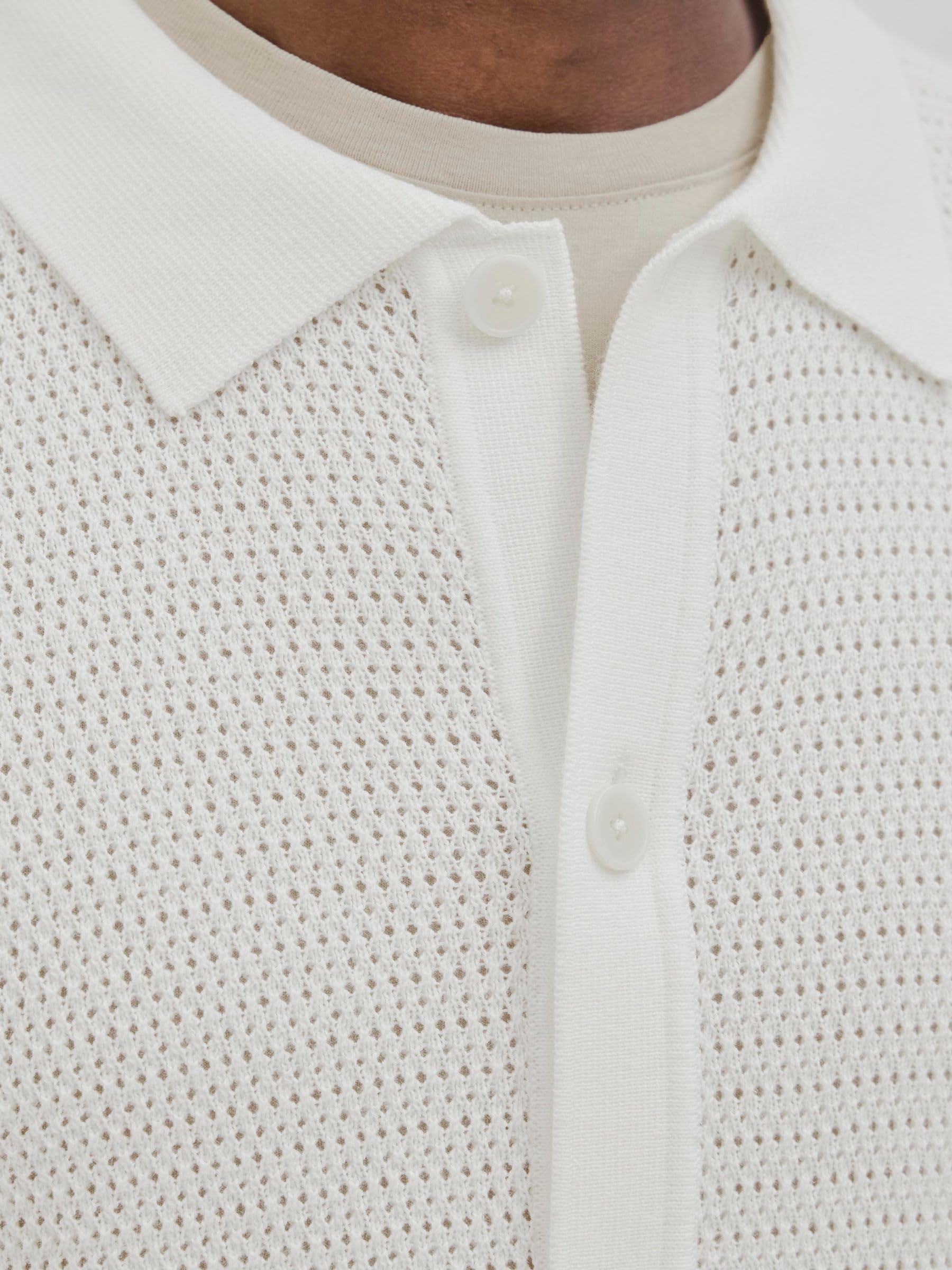 JACK & JONES Jprblajones Knit Polo Ss męska koszulka polo, Cloud Dancer, M