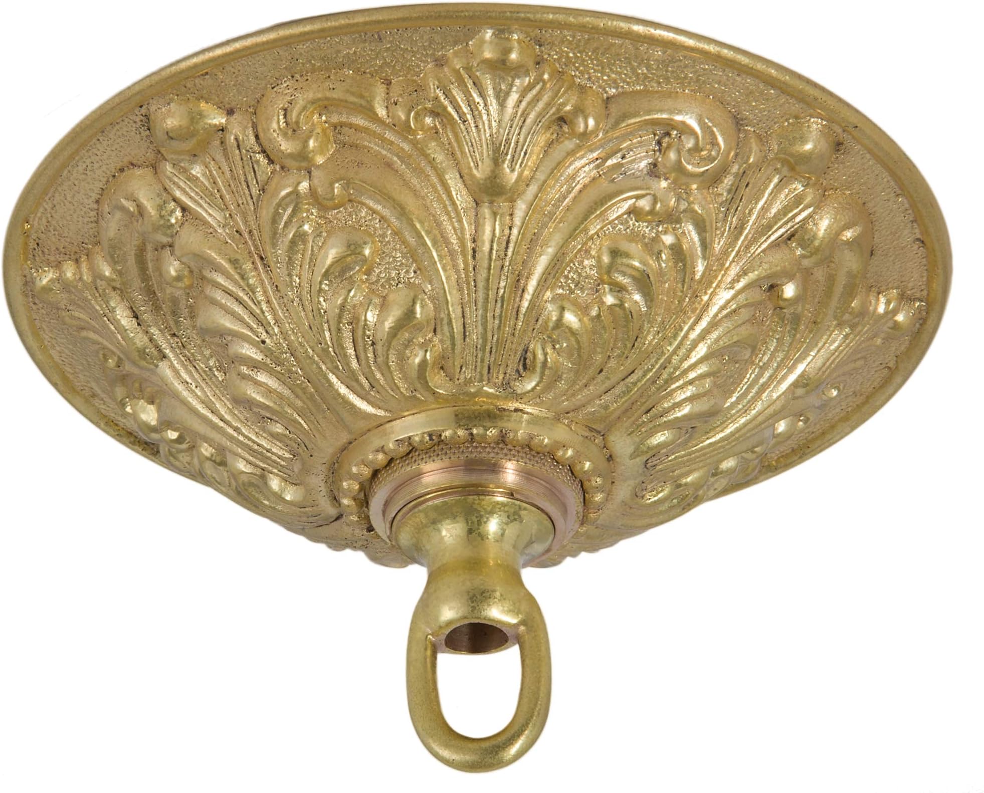 B&P Lamp® Heavy, Antique Style Cast Brass Canopy Kit, 5 1/2" Diameter