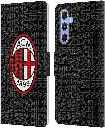 Vista 47 de Head Case Designs Funda de cuero con licencia oficial de AC Milan con diseño de camuflaje digital, compatible con Samsung Galaxy S22 Ultra 5G