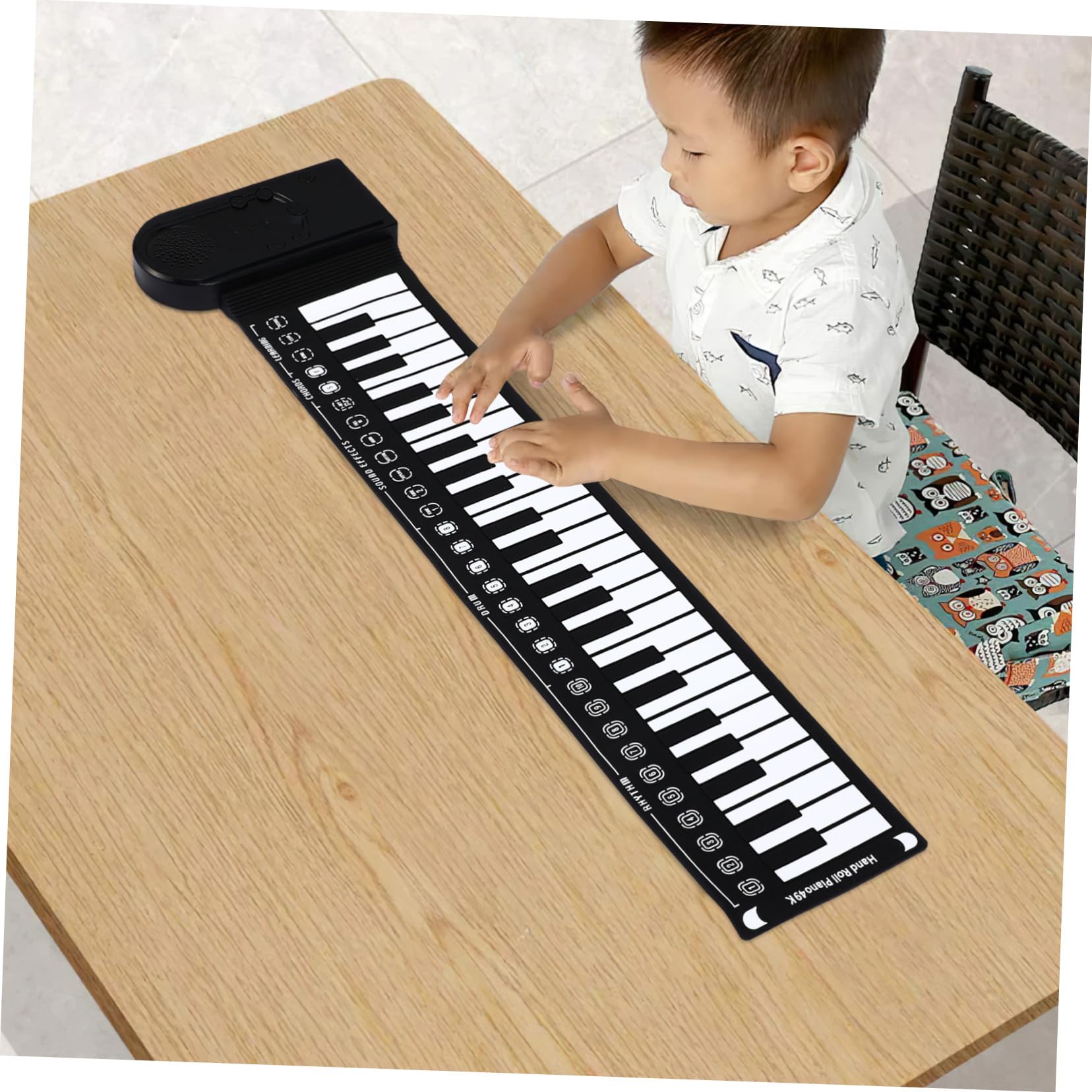Mipcase Pianoforte Elettronico Pieghevole e Portatile con Volume Funzioni Registrazione e Ritmi Personalizzabili Tastiera Morbida per Principianti