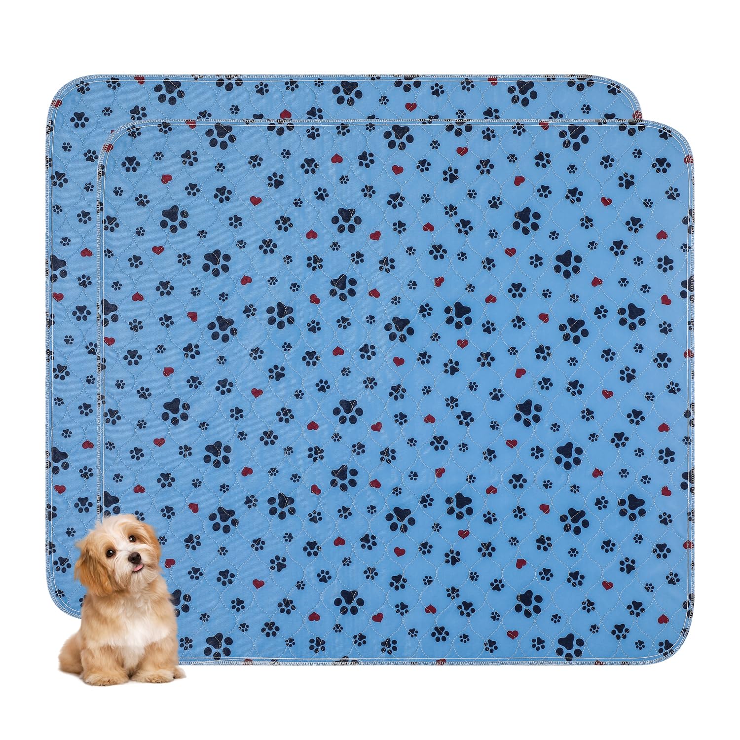 Washable Pee Pads for Dogs,2 Pack Extra Large 34"x36" Super Absorbent Reusable Puppy Pads,Non-Slip 100% Waterproof Dog Pee Pads,Pet Training Pads for Couch, Crate,Potty Training,Floor