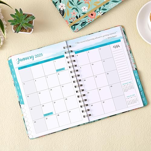 Miniatura 7 de Agenda 2024-2025  Agenda semanal y mensual 2024-2025, julio 2024 a junio 2025, 6.3 x 8.4 pulgadas, agenda en espiral 2024-2025 con pestañas