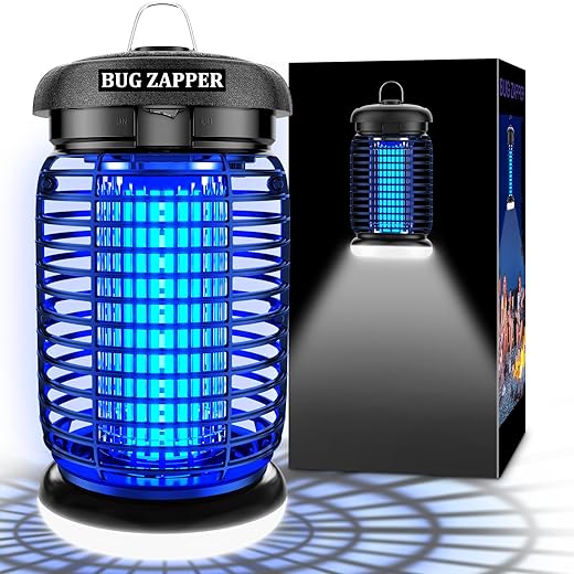 Bug Zapper Outdoor, Mosquito Zapper with LED Light, Fly Zapper Outdoor Indoor, Insect Zapper Electric Fly Traps, Plug in Mosquito Killer for Patio Yard