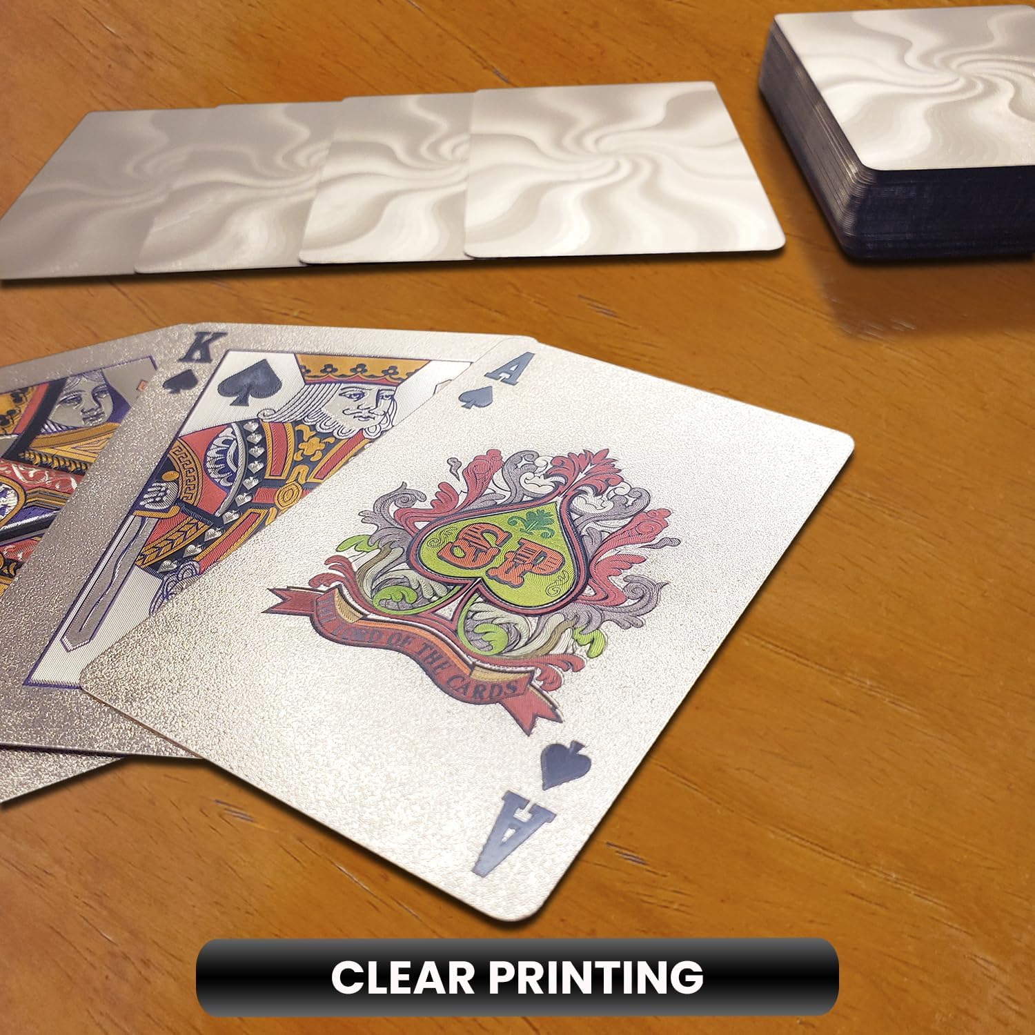 Unique Interomix Waterproof Playing Cards - Premium Pack of Cool Plastic Playing Cards Professional Deck Fancy Themed Cute Vintage Play Card Pool Bar Games Gifts Cartas de Poker Shiny Pink