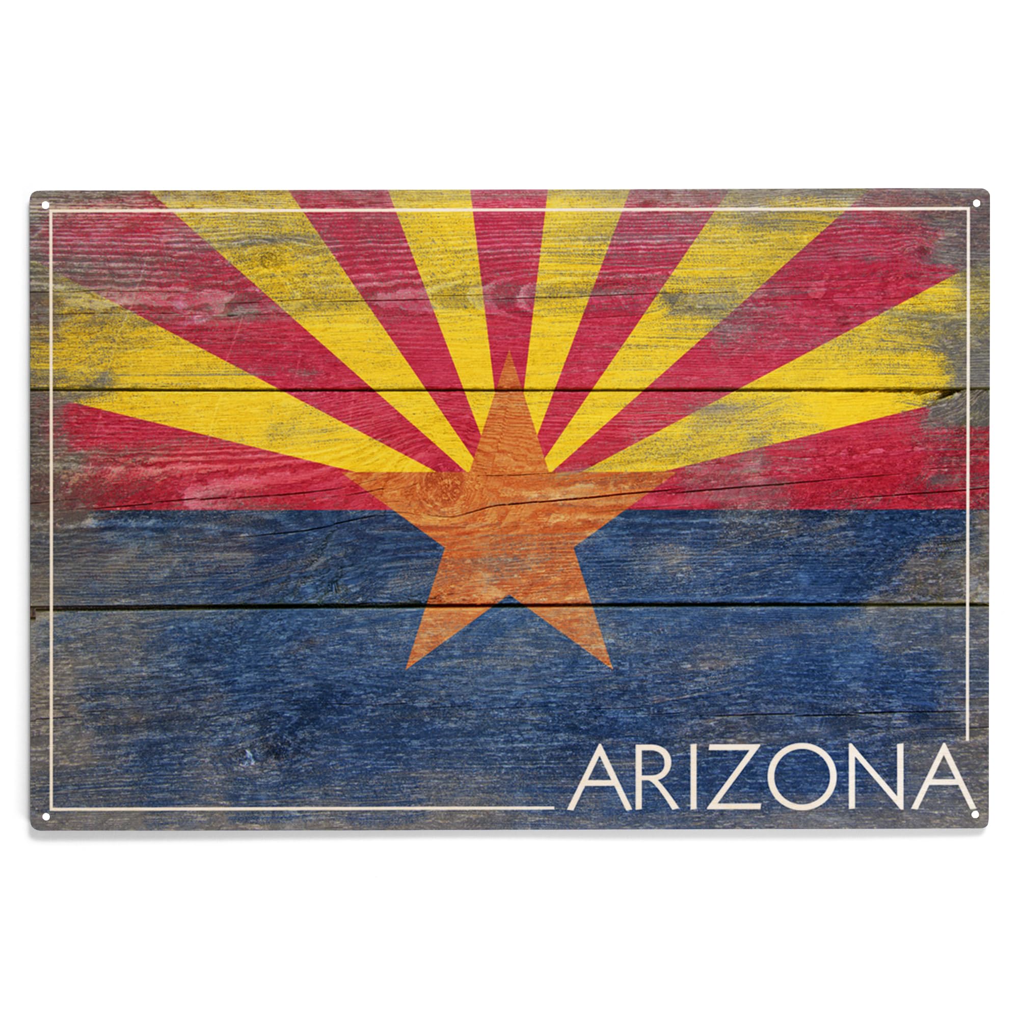 Lantern Press 10x15 Inch Wood Sign Arizona
