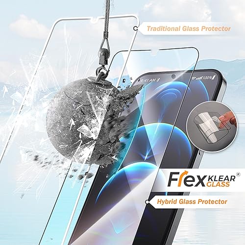 Miniatura 4 de FlexklearGlass RPET - Protector de pantalla para Samsung Galaxy S24+ Plus, vidrio templado inastillable 9H con kit de instalación automática,