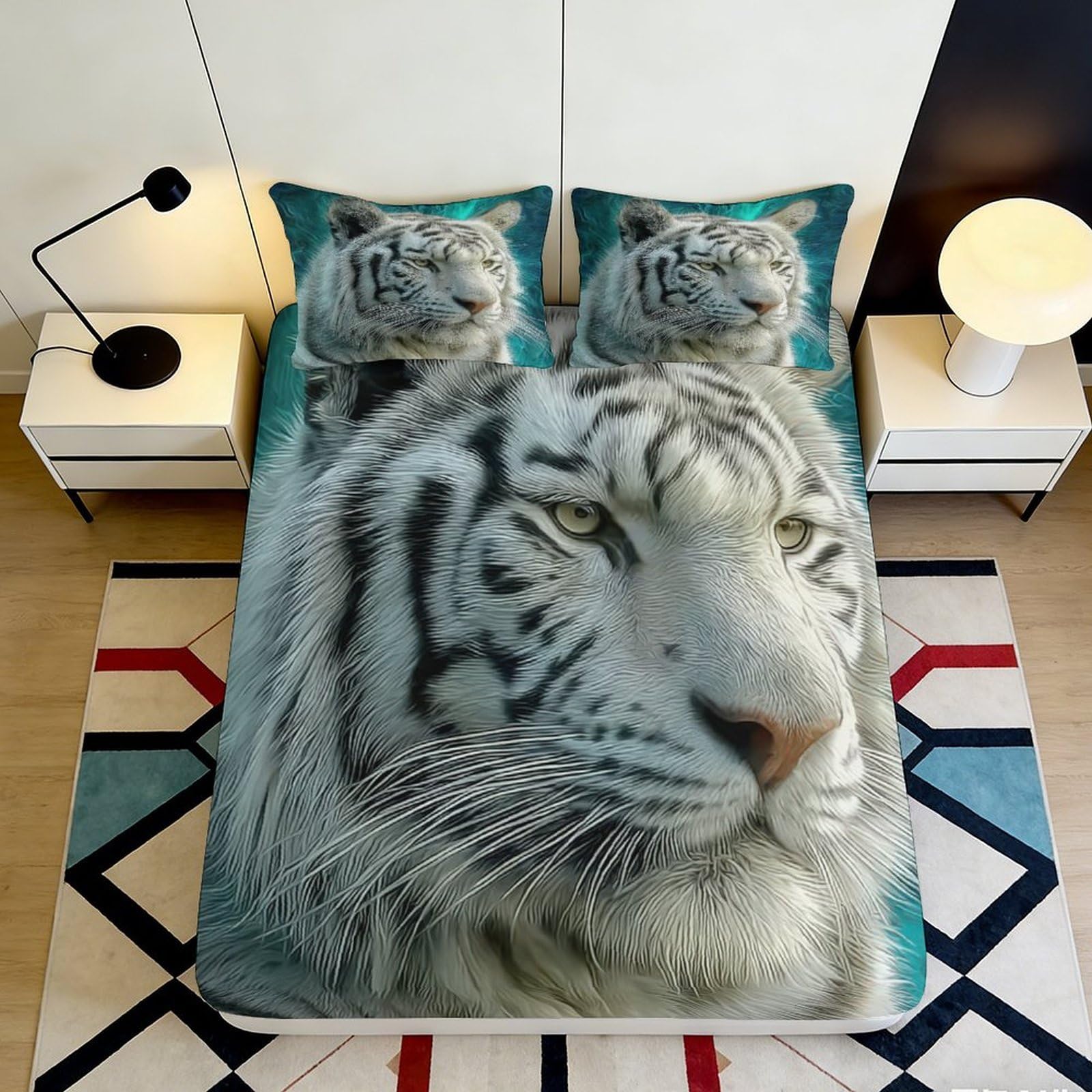 3D Printed Japanese Dragon Fitted Sheet Microfiber Black Red Wave Bed Sheet for Bedroom Dorm Mattress Cover Decor 90x200x25cm