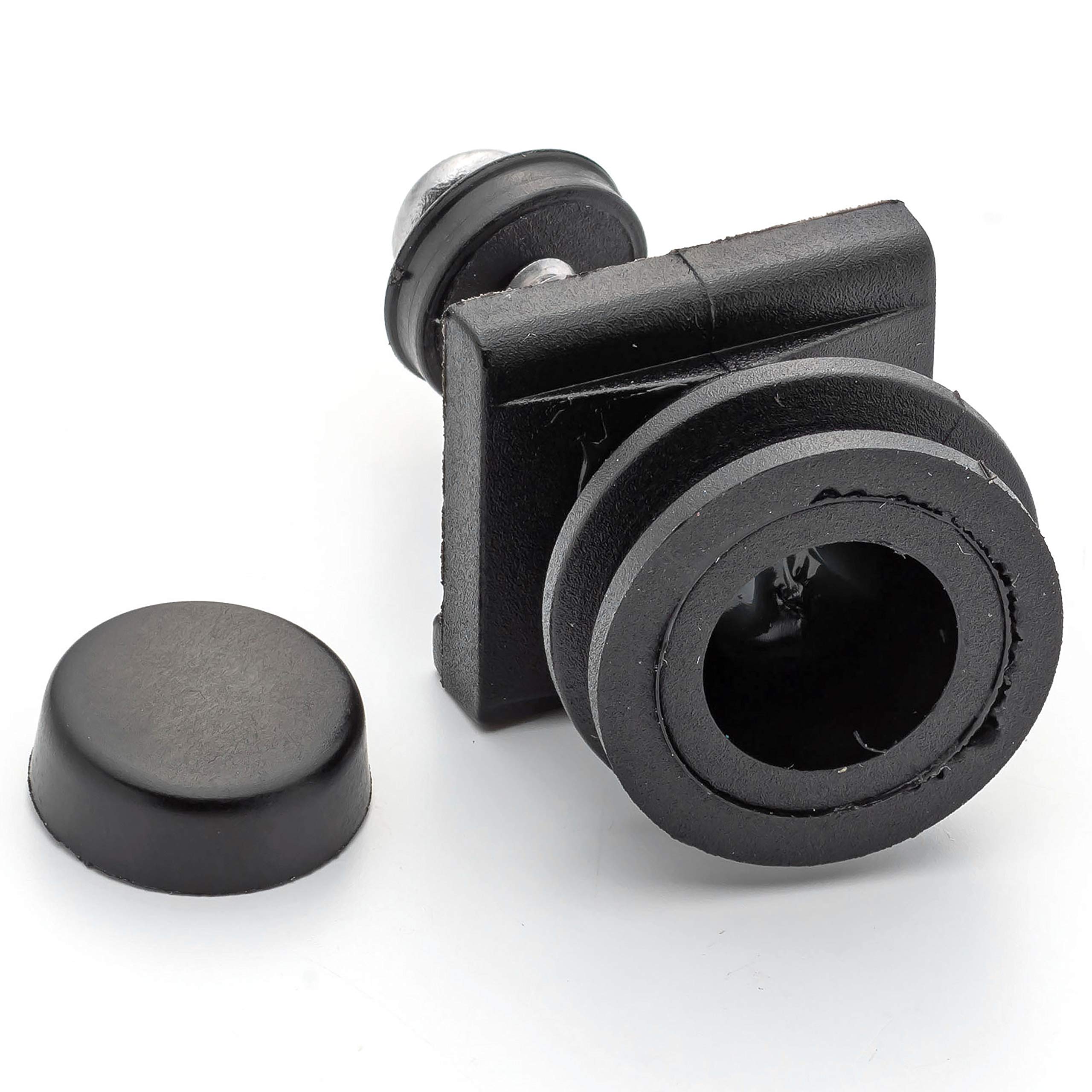 4 x Ball Joint Grooved/Circled Slot Shower Door Rollers/Wheels/Runners/19mm Wheel/Suitable for Sovereign/ L1 Black