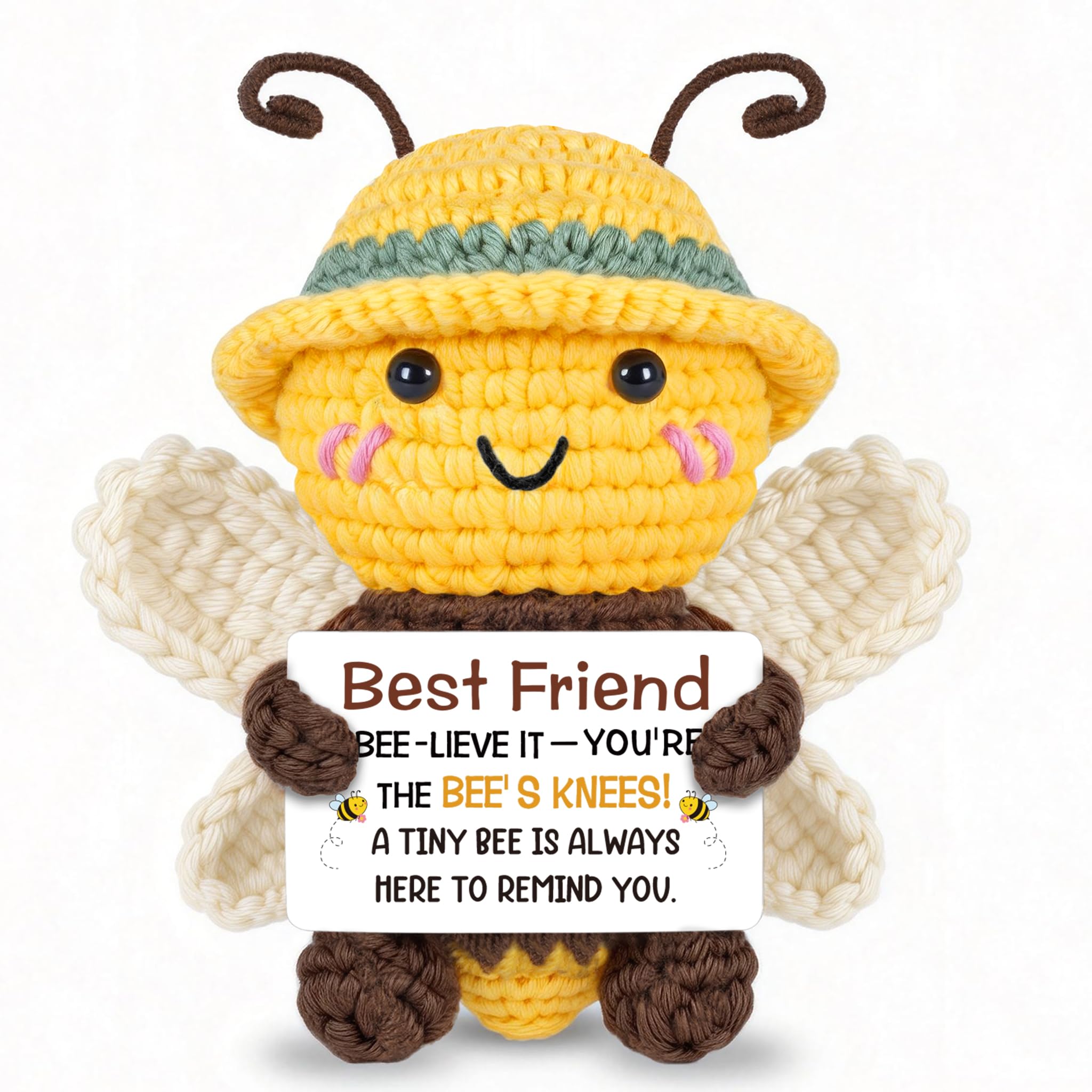 Best Friend Birthday Gifts for Women, Friendship Gifts for Women, Handmade Crochet Cute Bee Gift, Unique Presents for Best Friends BFF Bestie