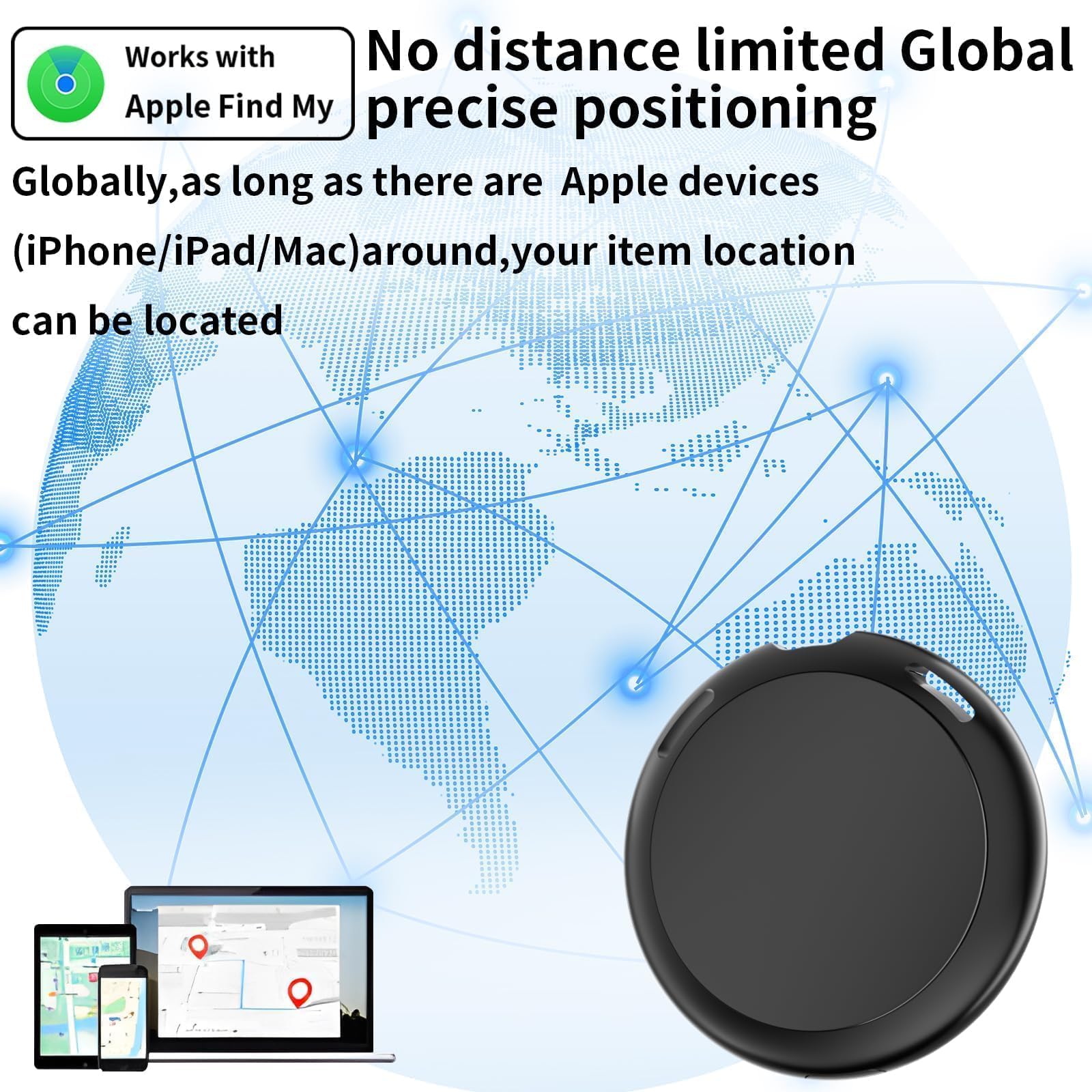 Lot de 2 traceurs GPS pour véhicules fonctionnant avec étui magnétique Find My (iOS uniquement)