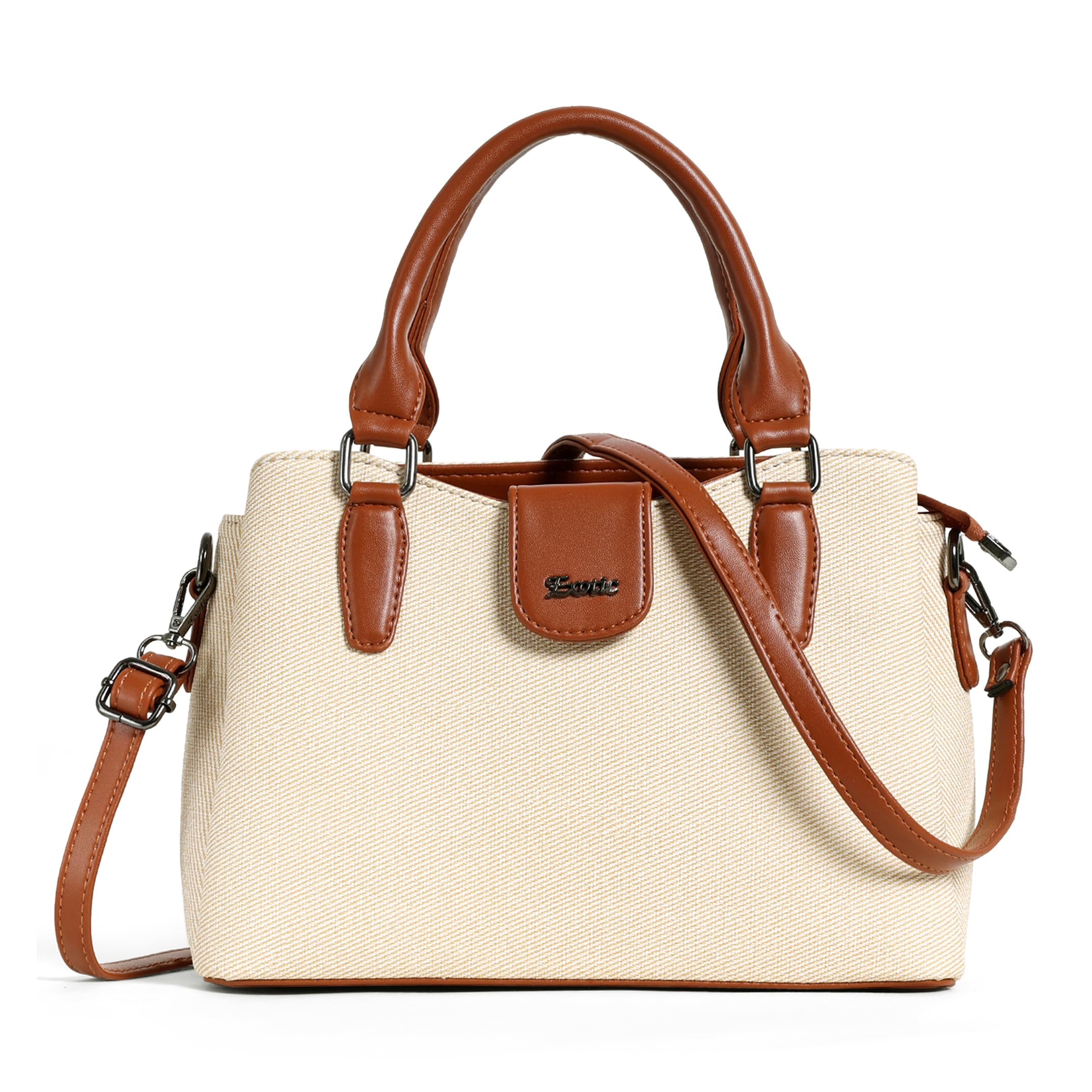 Multi Compartment Denim Design Handbag, Multipurpose handbag with Shoulder Strap-image-19
