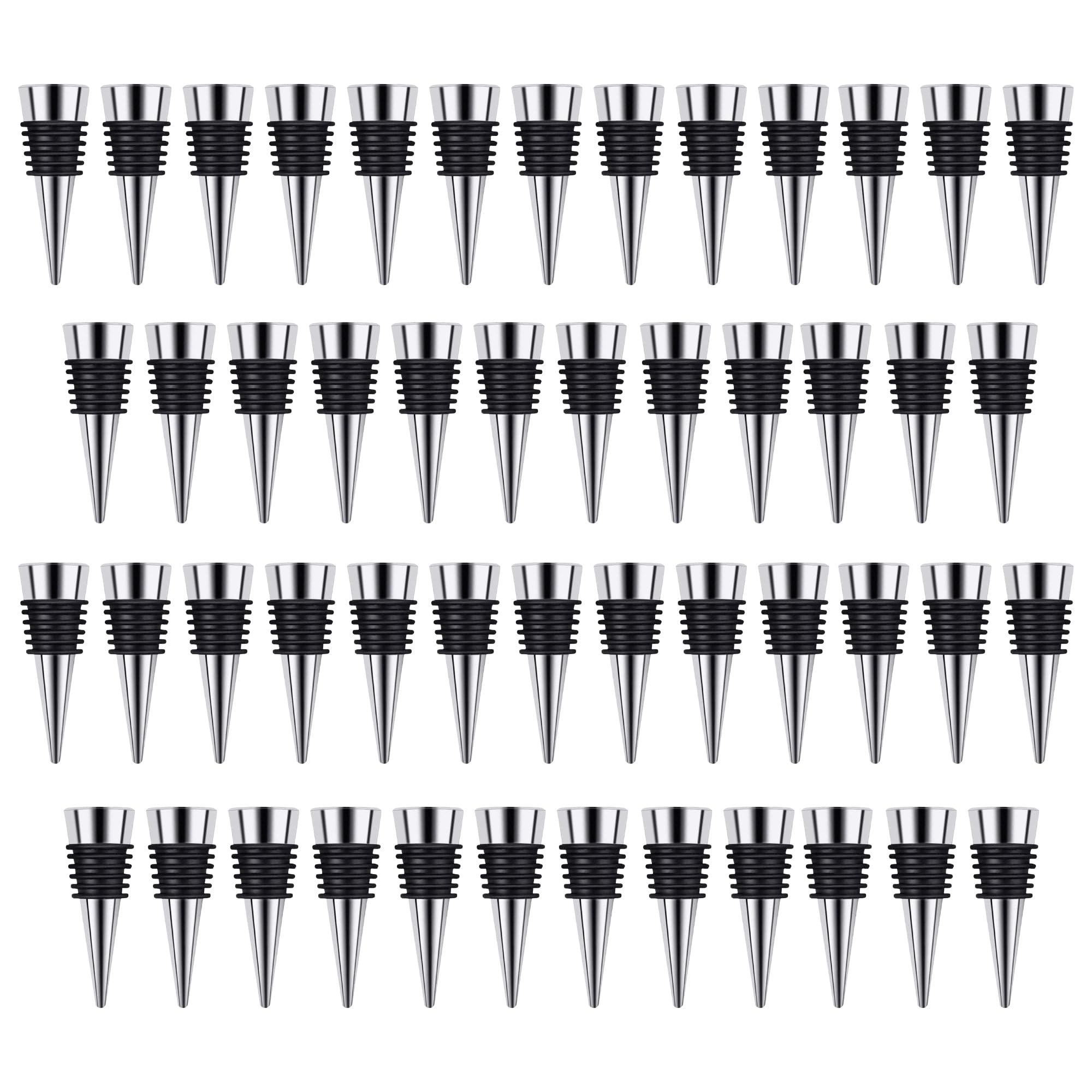 Lot de 50 bouchons décoratifs réutilisables pour cuisine, bar, cadeaux, fêtes de vacances, mariage (style simple)