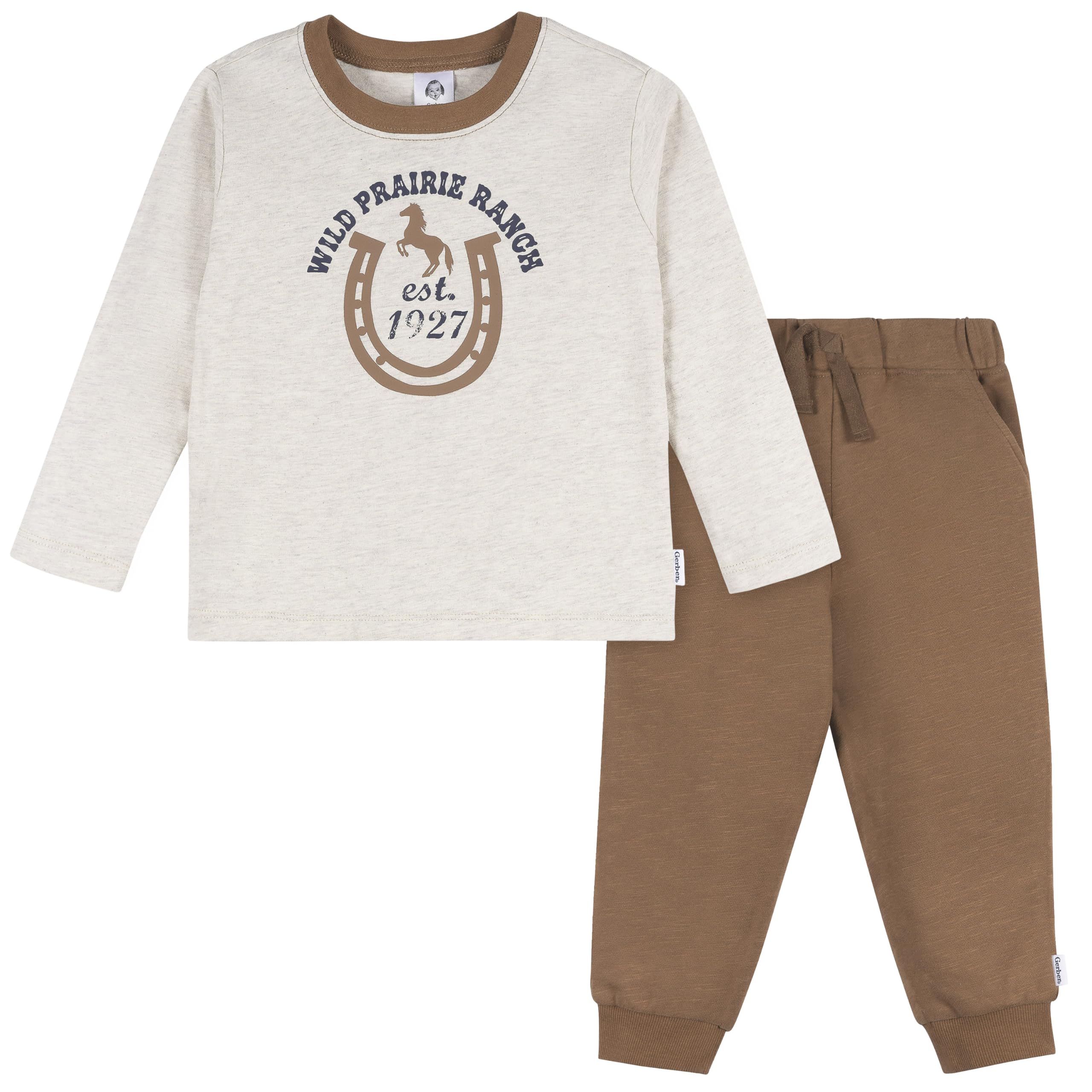 Gerber Baby Boys' Toddler 2-piece Top and Joggers Set