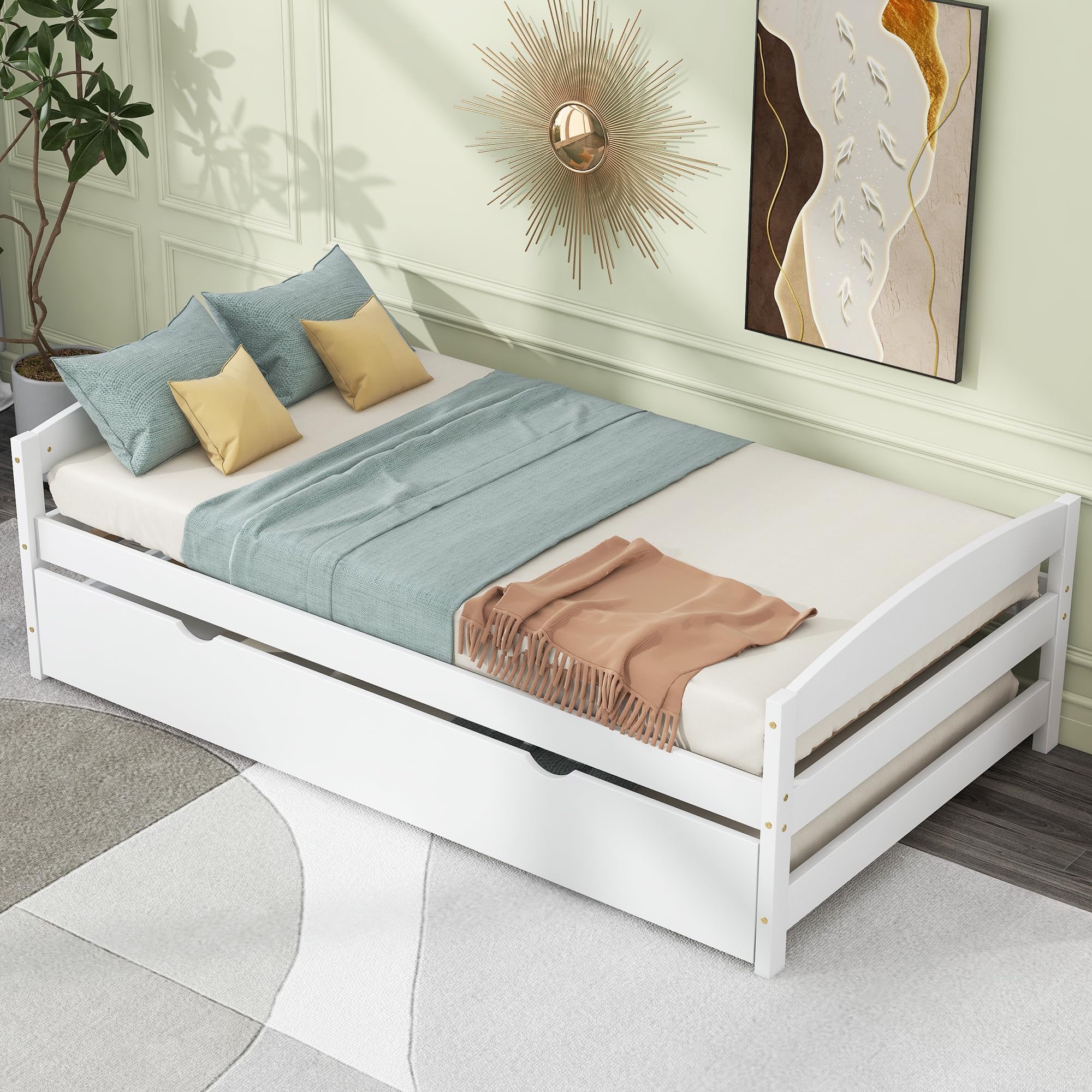 Bellemave Twin Bed with Trundle, Twin Daybed with Trundle — free download