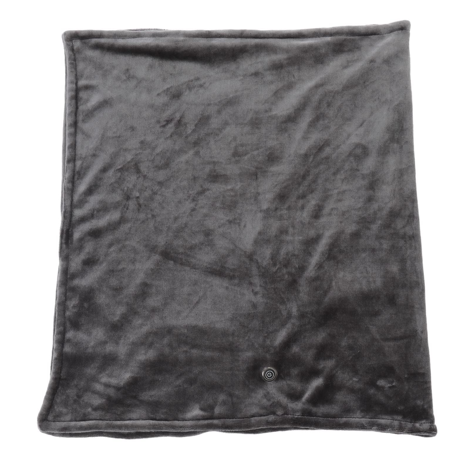 Couverture Chauffante Sherpa, Poncho Chauffant Portable en Peluche avec 3 Réglages de Chaleur pour Voiture Bureau Voyage Domicile Gris