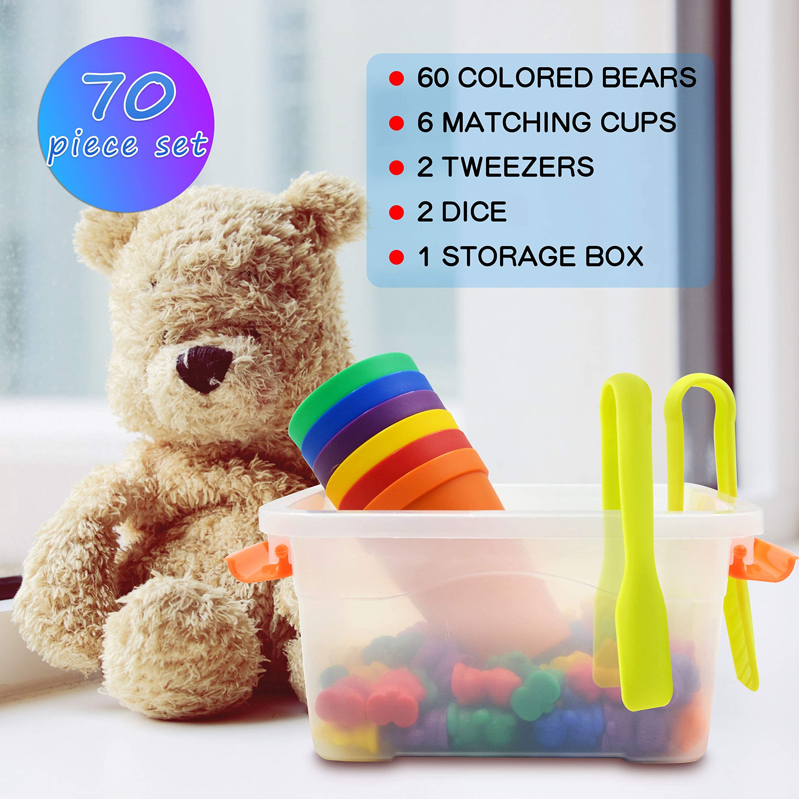 Amazon.com: Templeton Educational Counting & Sorting Bears Kit, 70