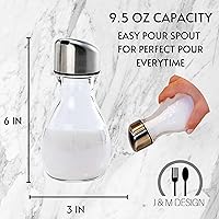 Vista 3 de J&M DESIGN Dispensador de azúcar con boquilla de vertido para café, té y hornear, recipiente de 9.5 onzas