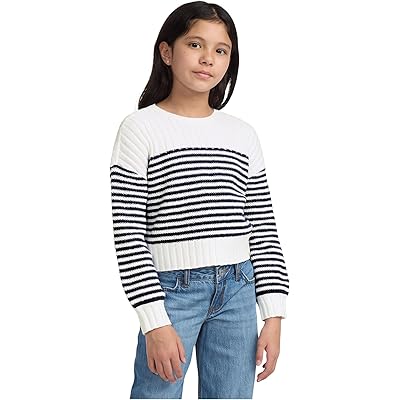 abercrombie kids Slash Neck Sweater (Big Kid) bright white