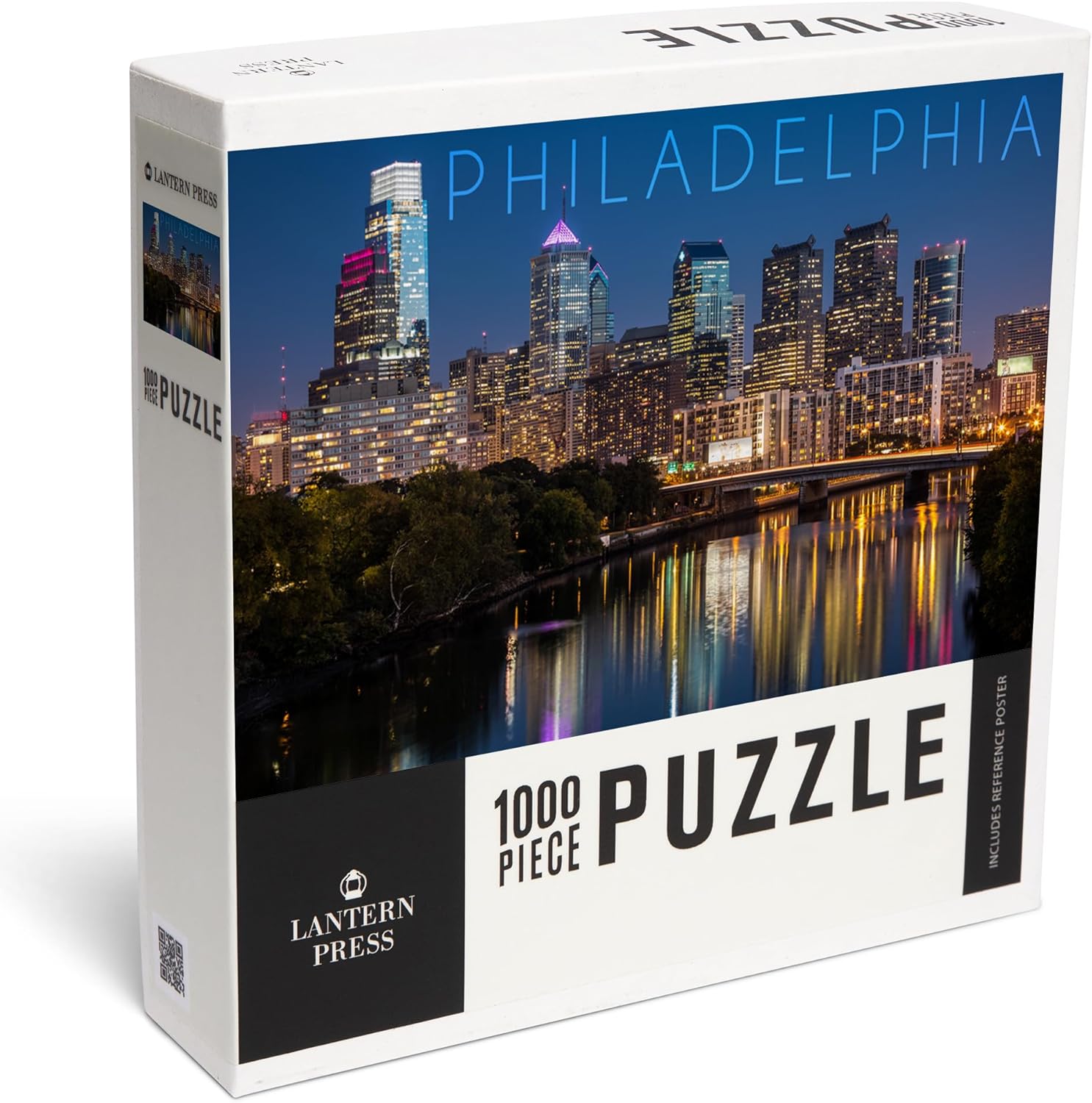 Philadelphia, Pennsylvania, Skyline at Night (1000 Piece Puzzle, Challenging Jigsaw Puzzle for Adults, Made in USA)