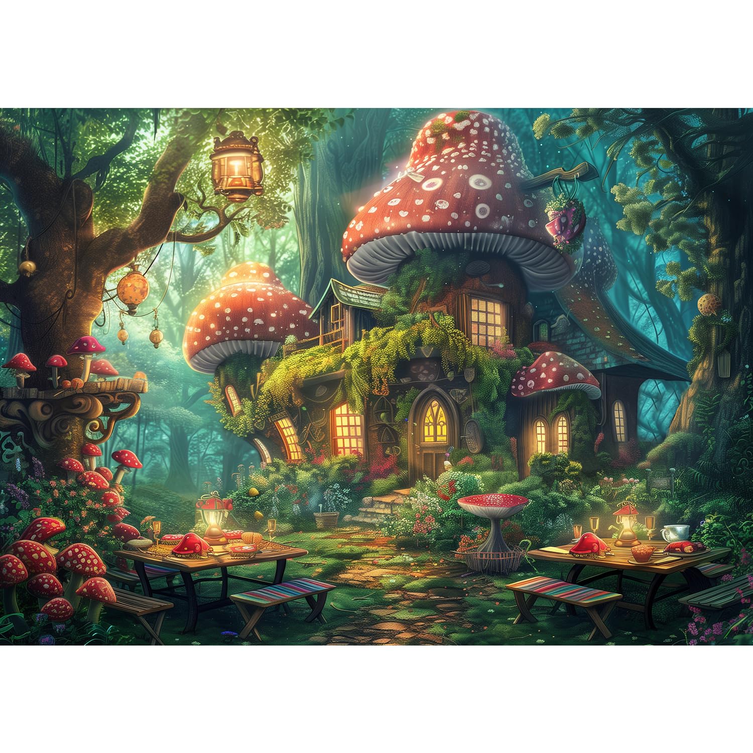 Amazon | MISITU ジグソーパズル 1000ピース パズル 風景 森 建物 自然