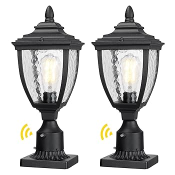 Beionxii Outdoor Post Lanterns, Dusk to Dawn Exterior Lamp