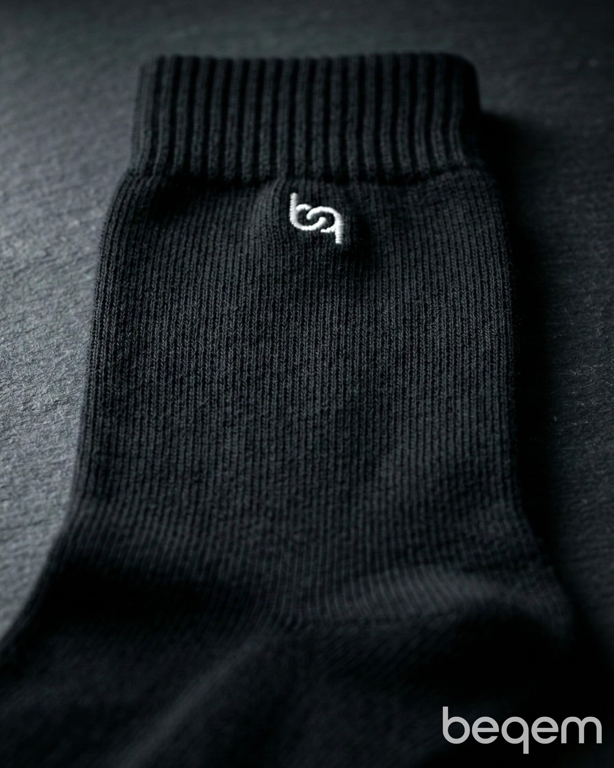 Anzugsocken aus Ägyptischer Giza-94 Baumwolle, 4 Paar Schwarz für Herren/Damen, Größe 35-46, Feinstrick Business Crew-Socke