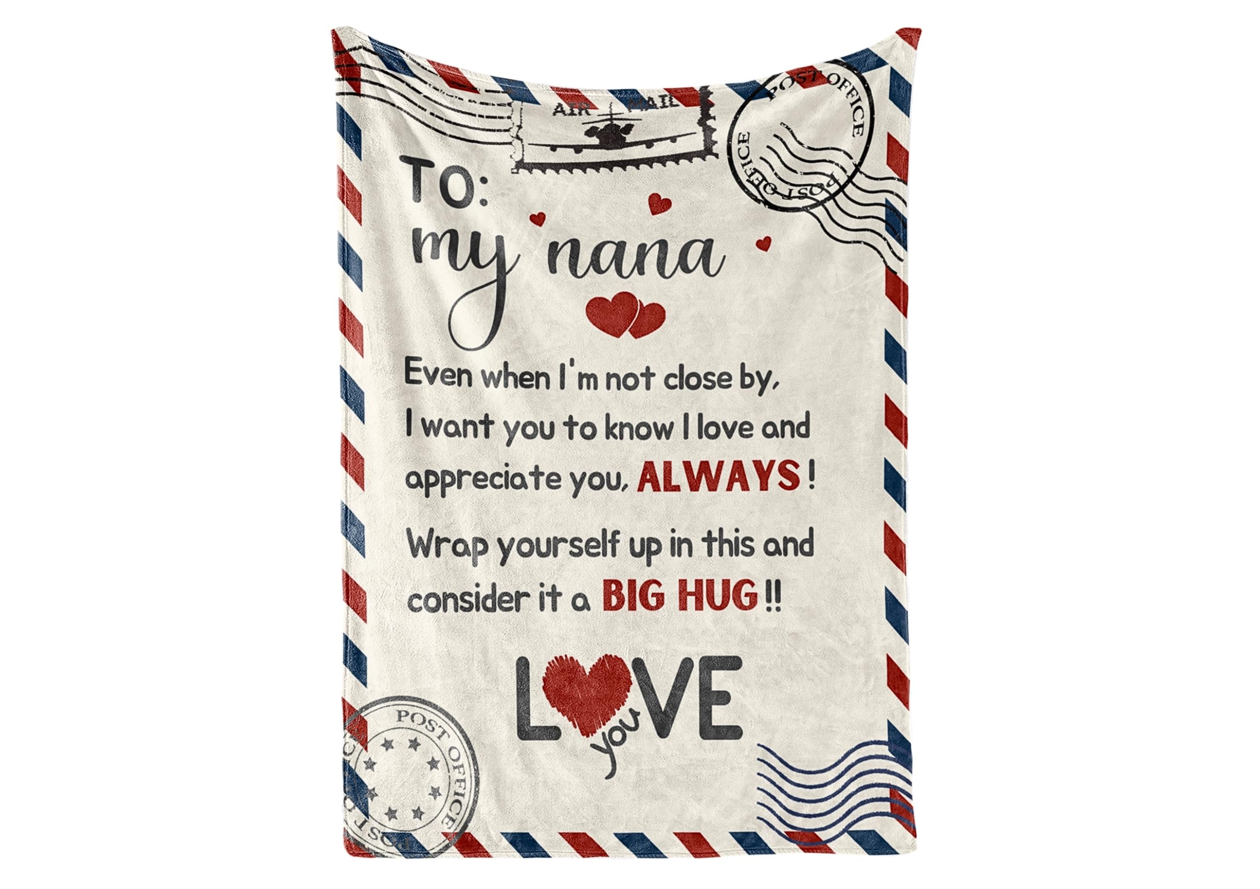 InnoBeta Nana Gifts, Grandma Gifts for Nana, Flannel Throw Blankets on Mother's Day, Christmas, Birthday, 60" x 80", Letter