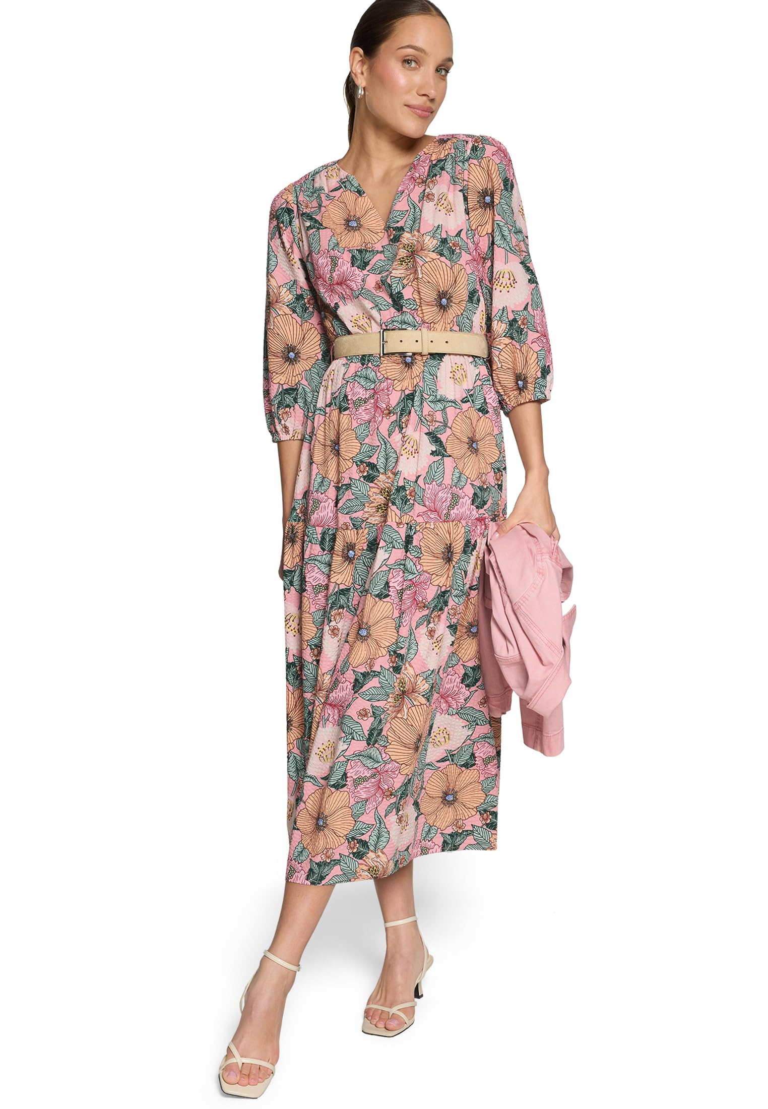 zero Damen Maxikleid mit Blumenprint
