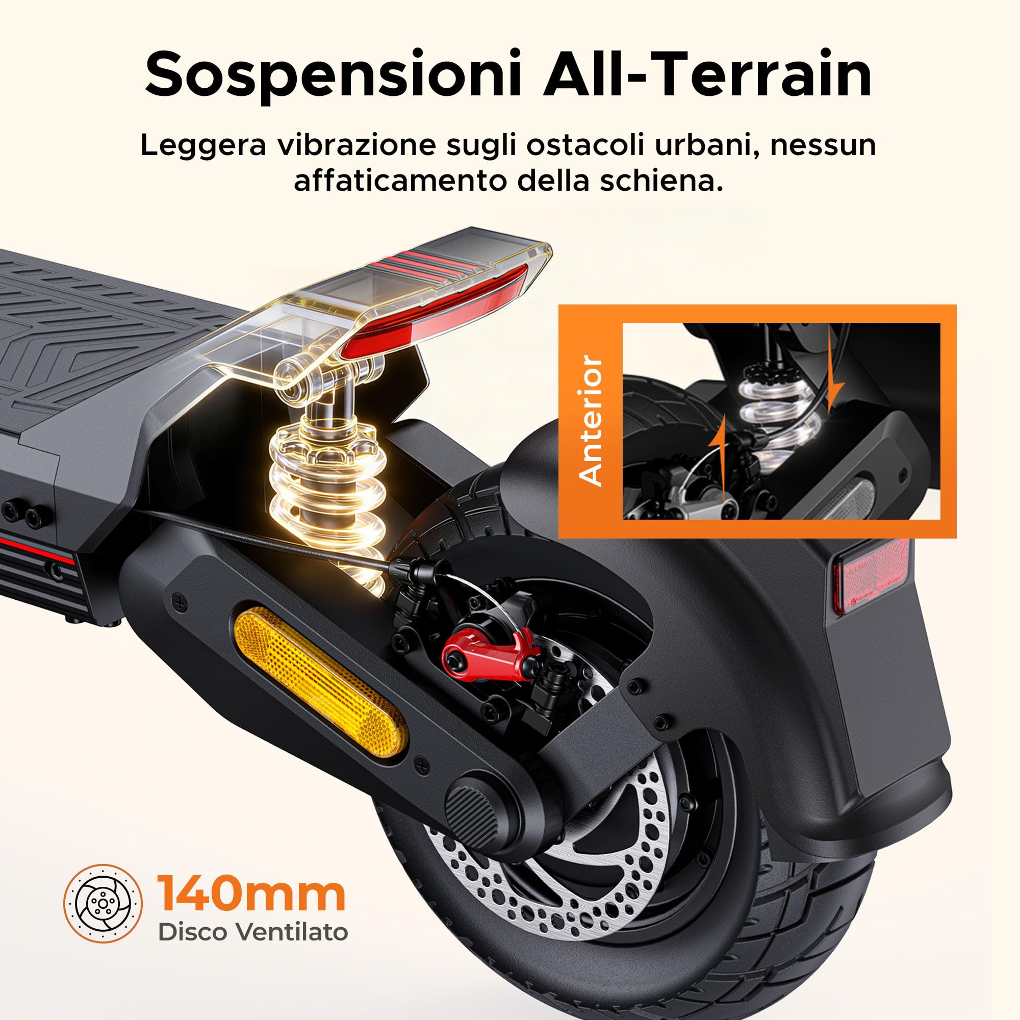 ENGWE Y700 Monopattino Elettrico da 500W, Dotato di Bluetooth e Controllo APP, Sblocco NFC, Batteria da 48V 18.2Ah, Doppia Sospensione e Doppi Freni a Disco Scooter Elettrico
