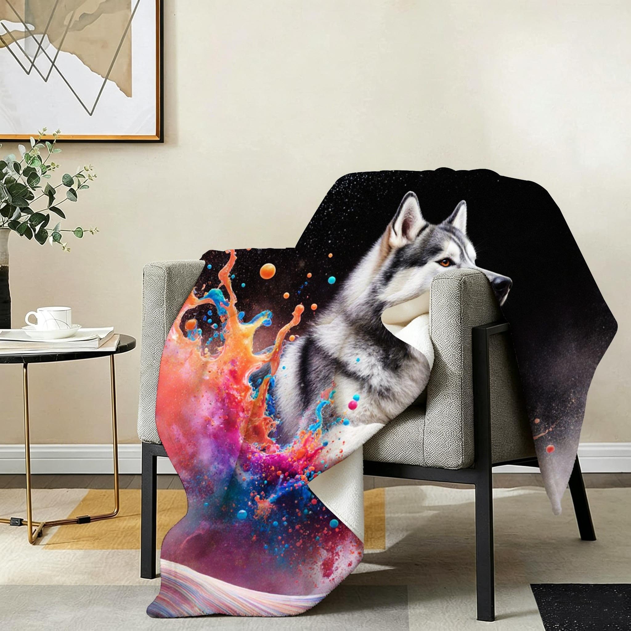Coperta 180x200 Orso Polare Blu Pile Flanella Motivo-A288