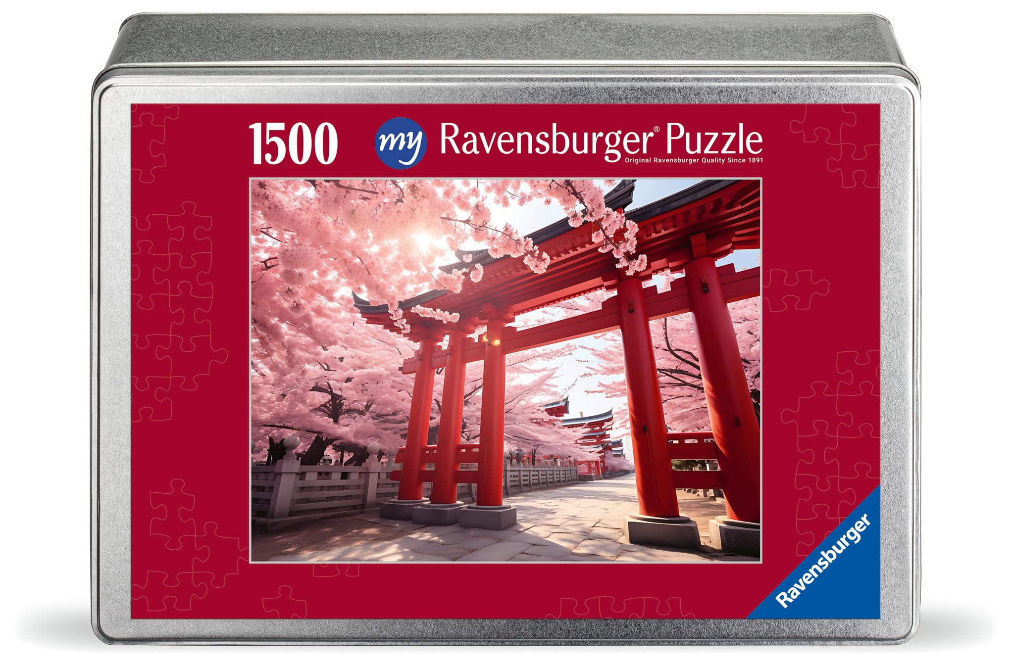 Ravensburger Fotopuzzle - 1500 Teile Puzzle zum Selbstgestalten - personalisierte Fotogeschenke für Kinder und Erwachsene (Rote Metallbox/Querformat)
