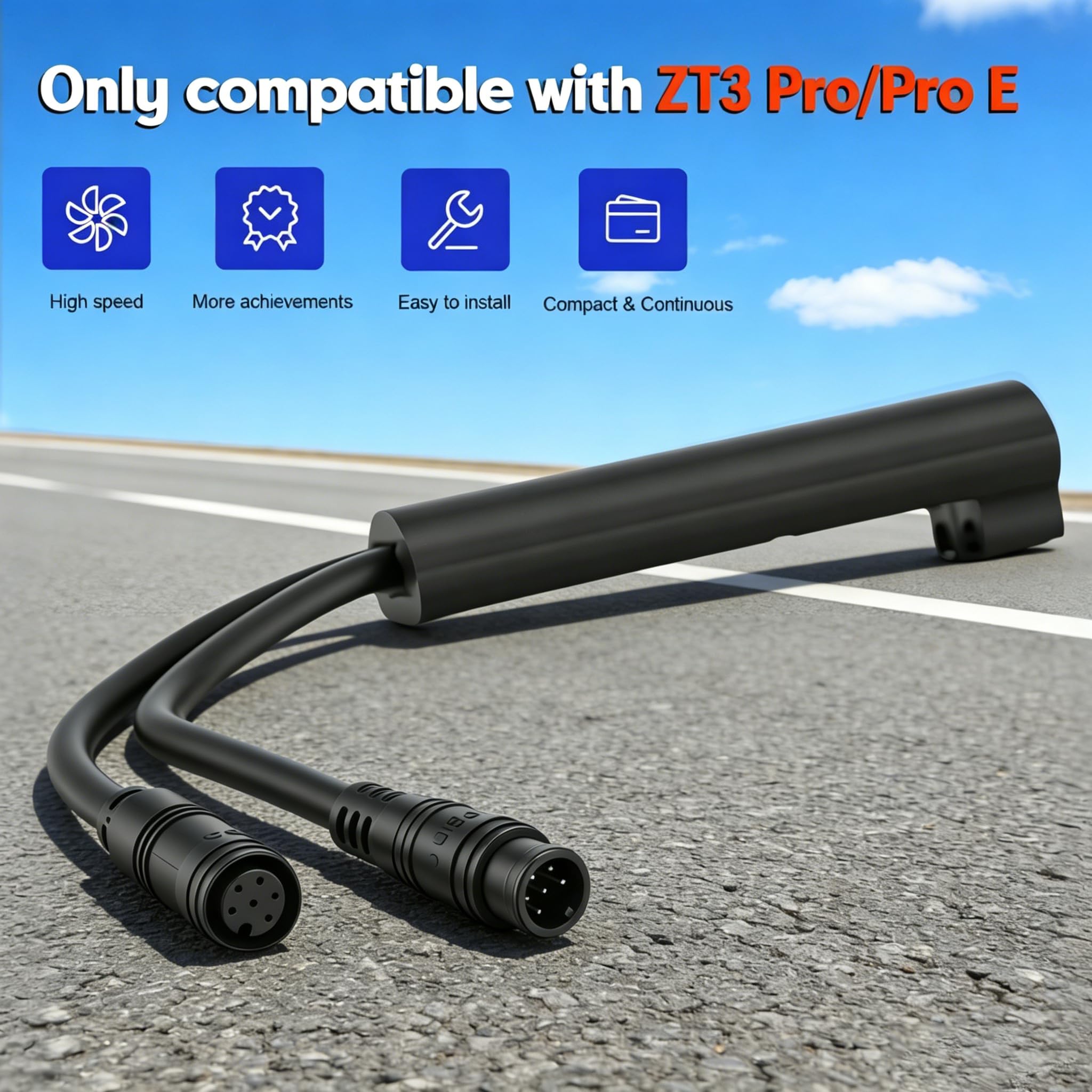 Câble de Débridage pour Segway Ninebot ZT3 Pro/ZT3 Pro E,Accessoire Spécial pour Passage à 35-40 km/h,Câble de Connexion Plug & Play avec Bouton Intégré à Commutation Rapide