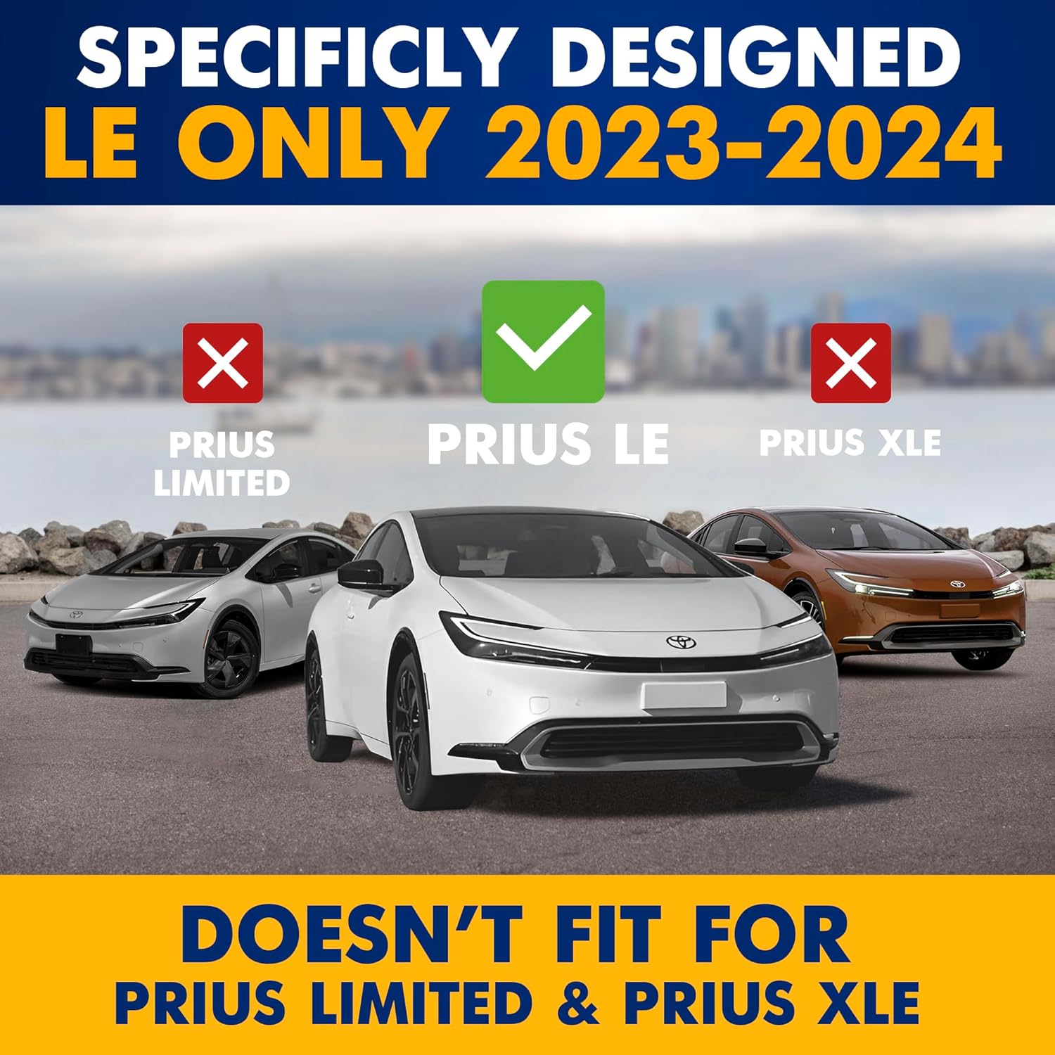 Premium Cargo Liner for Toyota Prius LE Only 2023-2026 - 100% Protection - Custom Fit Car Trunk Mat - All-Season Black Cargo Mat - 3D Shaped Laser Measured Trunk Liners for Toyota Prius