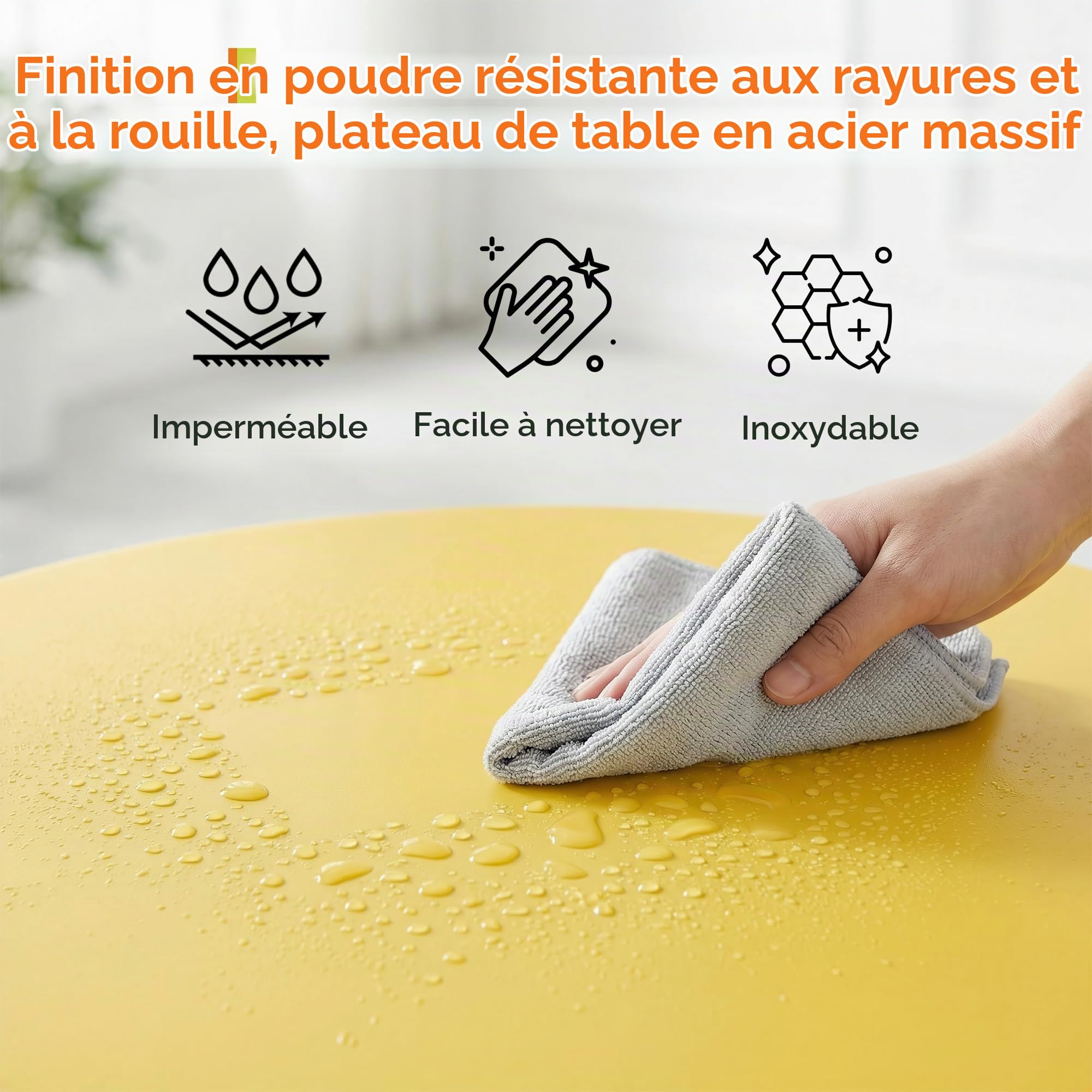 Garvee Table de Bistrot Exterieur Table Ronde et 2 Chaises Pliantes