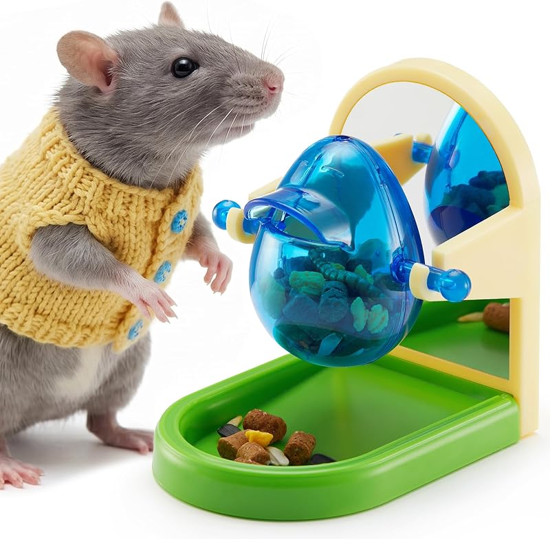 Brinquedo de Enriquecimento e Forrageamento para Ratos Jevnd, Quebra-Cabeça com Dispenser de Petiscos