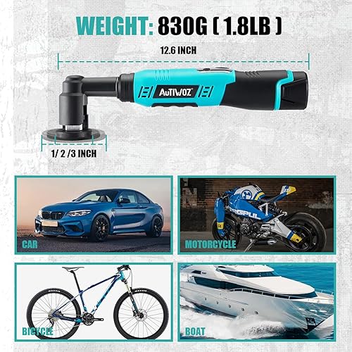 Miniatura 4 de Mini pulidora inalámbrica, pulidora de micro rasguños, pulidora de búfer de 123 pulgadas, 0.472 in, orbitalrotativa, mini pulidora de motocicleta