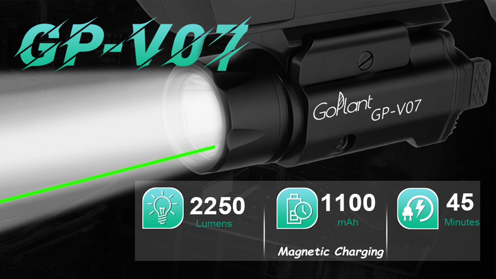 Watch GOPLANT 2250 Lumens GP-V07 Weapon Laser Light Combo on