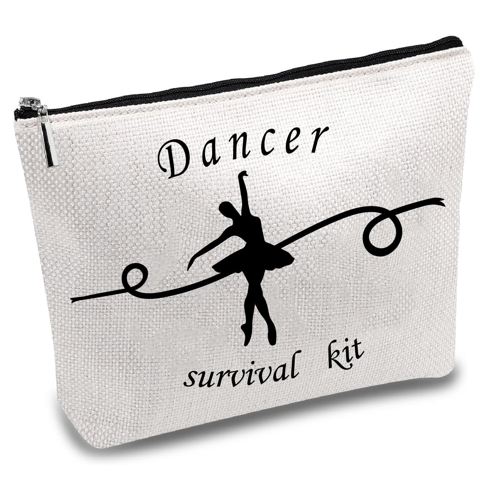 CREATCABIN Borsa per Trucco Ballerina Borsa per Cosmetici In Tela Astuccio Multiuso per Penne con Cerniera Borsa Da Viaggio per Articoli Da Toeletta Custodia Astuccio Kit di Sopravvivenza 25x18cm
