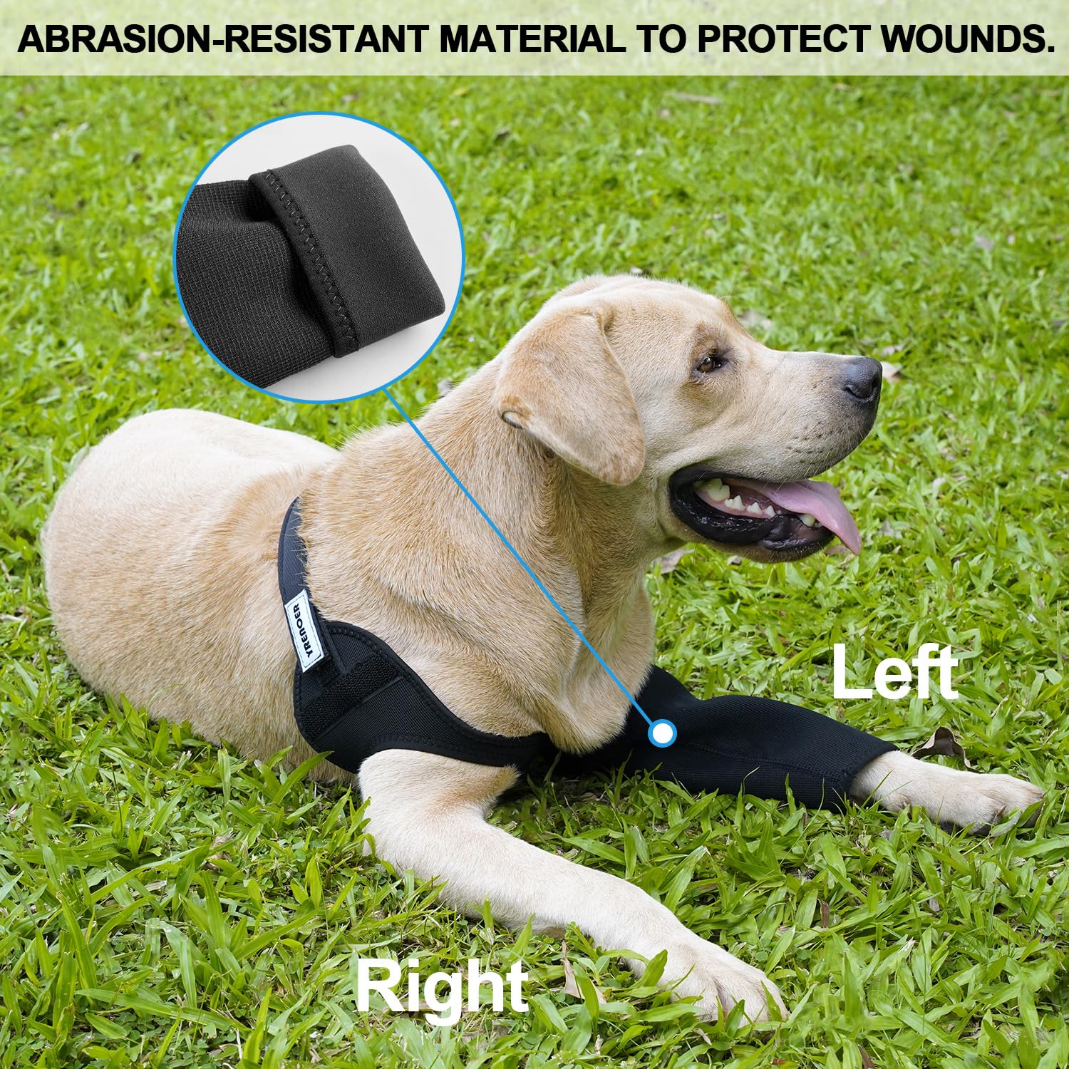 Manicotto per il recupero del cane, alternativa al collare a cono, spessore 2,5 mm, impermeabile, resistente all'abrasione, lavabile, previene leccare/mordere e mantiene le ferite asciutte