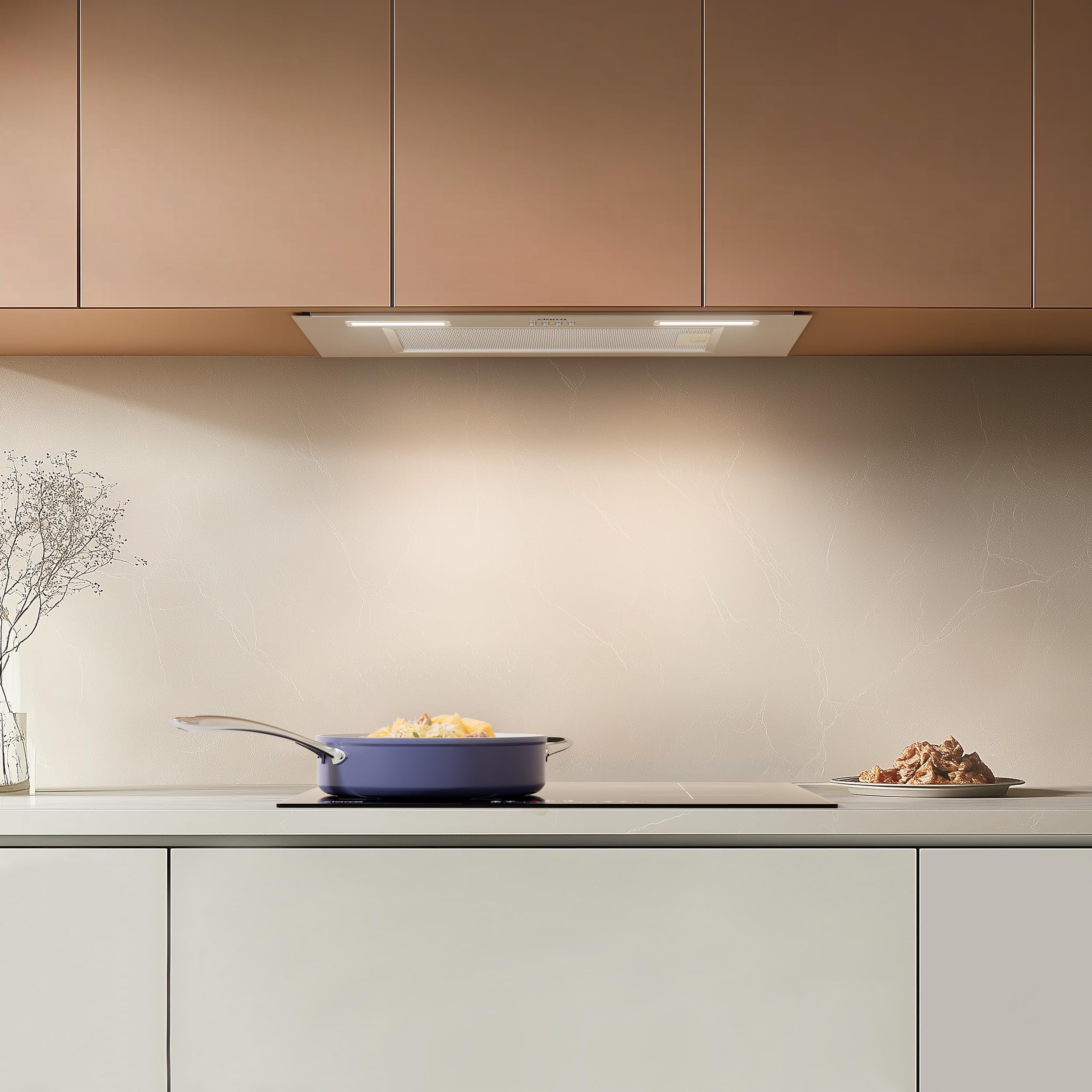CIARRA CBCS6926A A+++ Einbau Dunstabzugshaube 60 cm 650 m³/h Abluft LED-Beleuchtung 3 Leistungsstufen mit Aktivkohlefilter