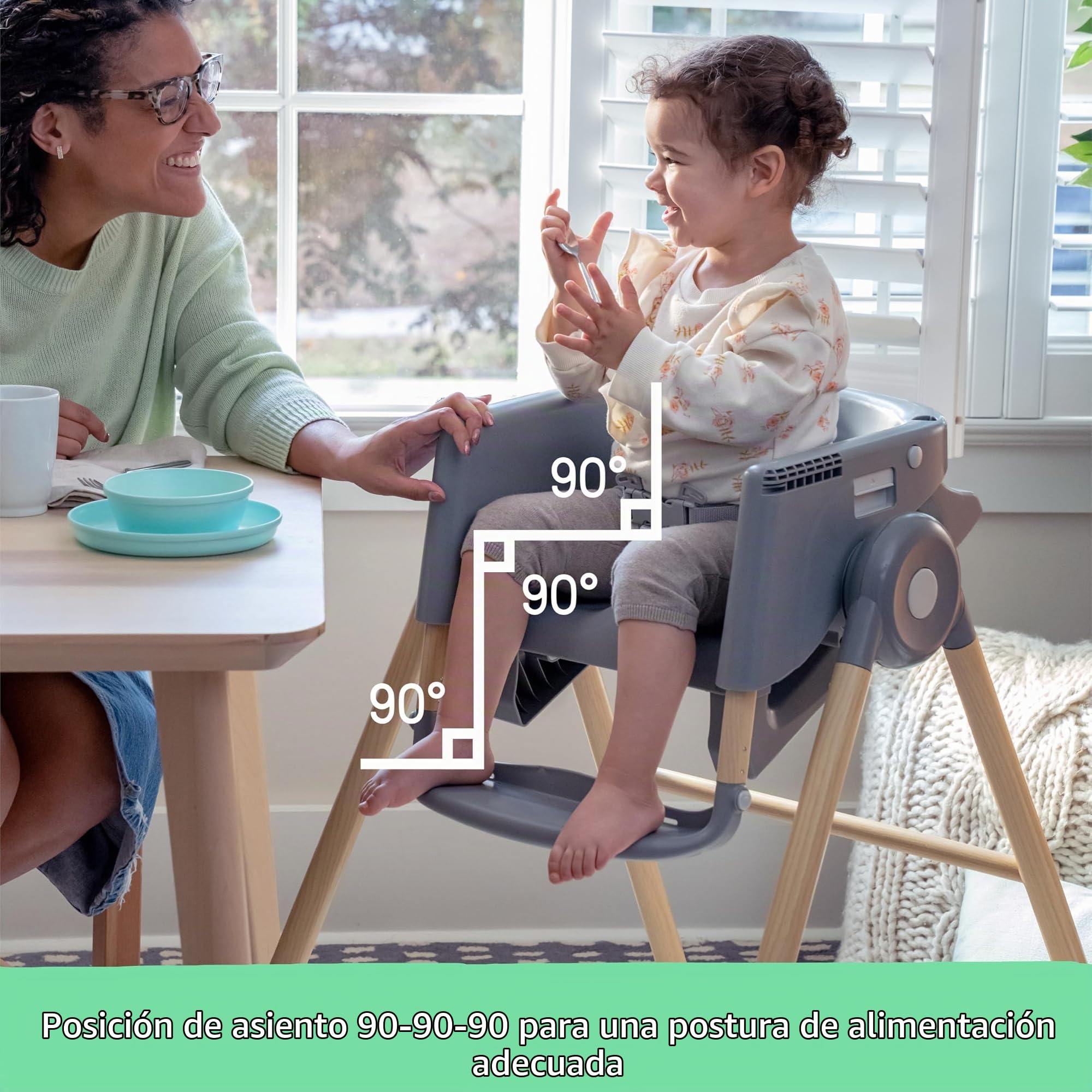 Ingenuity, Trona, Silla para Bebés 7 en 1 Proper Positioner, Asiento Infantil y Mecedora Extraíble, Unisex, Para 0-36 Meses