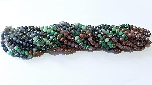 Miniatura 2 de Cuentas redondas lisas de rubí natural, esmeralda y zafiro, de 16 pulgadas, aproximadamente 4 a 0.197 in, hilo redondo de piedras preciosas