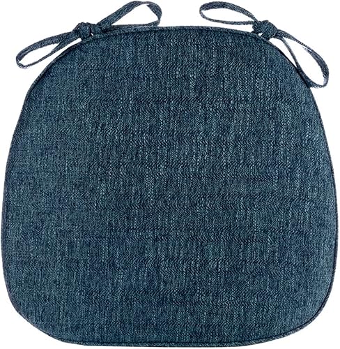 Miniatura 9 de Cojines para sillas de comedor, 6 unidades, en forma de U, cojines para sillas de cocina con lazos, almohadillas antideslizantes para sillas