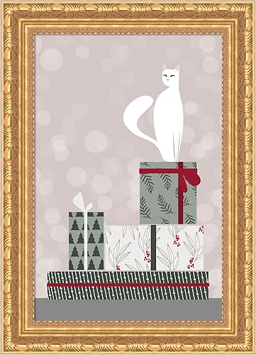 Miniatura 20 de Amanti Art Framed Wall Art Print 25x19 Retro cat and gifts by Rosana Laiz Blursbyai, Animals Wall Art, Modern Decor, Medium Poster Painting Artwork