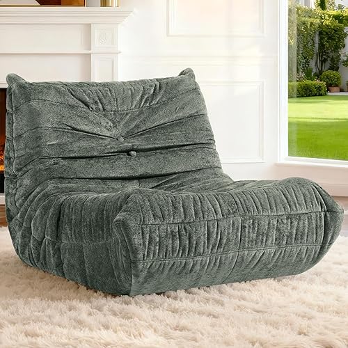 Miniatura 32 de HABUTWAY Puf Otomano, Reposapiés, Silla junto a la Chimenea, Sofá Puf Perezoso de Espuma Viscoelástica para Sala de Estar, Dormitorio, Dormitorio