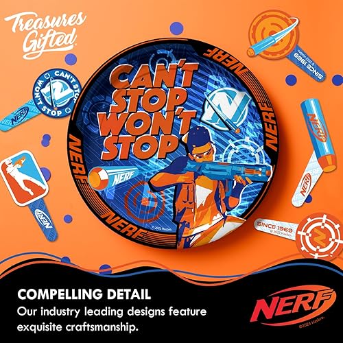 Miniatura 5 de Treasures Gifted Suministros para fiestas Nerf con licencia oficial – Decoración para cupcakes de 24 unidades – Decoraciones para tartas –