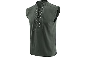 Men's Pirate Renaissance Viking Steampunk Gothic Celtic Sleeveless Top