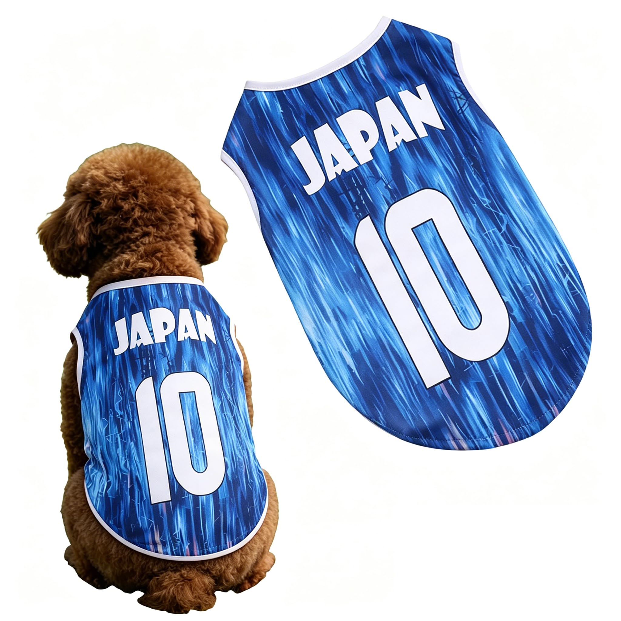 Dog England Shirt, World Cup Football Shirt for Pets, Polyester Mesh, Sleeveless, Sizes S-5XL, Multiple Countries